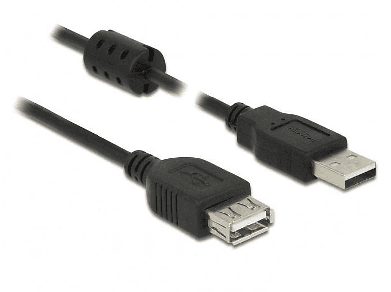 DELOCK DELOCK Verläng. Kabel USB 2.0 Typ-A 5,0m Peripheriegeräte & Zubehör USB Kabel, Schwarz