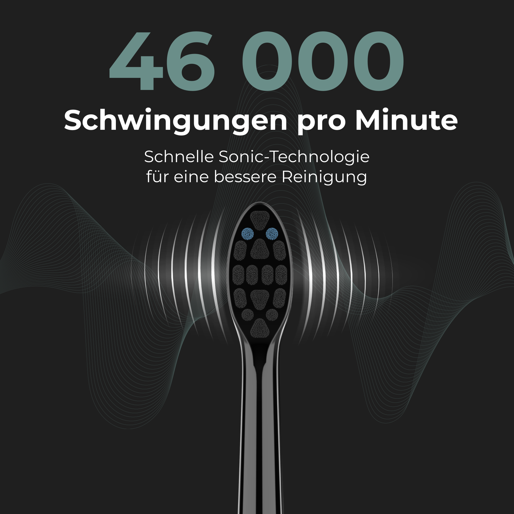 Schwarz AENO Elektrische Schall DB4 Zahnbürste