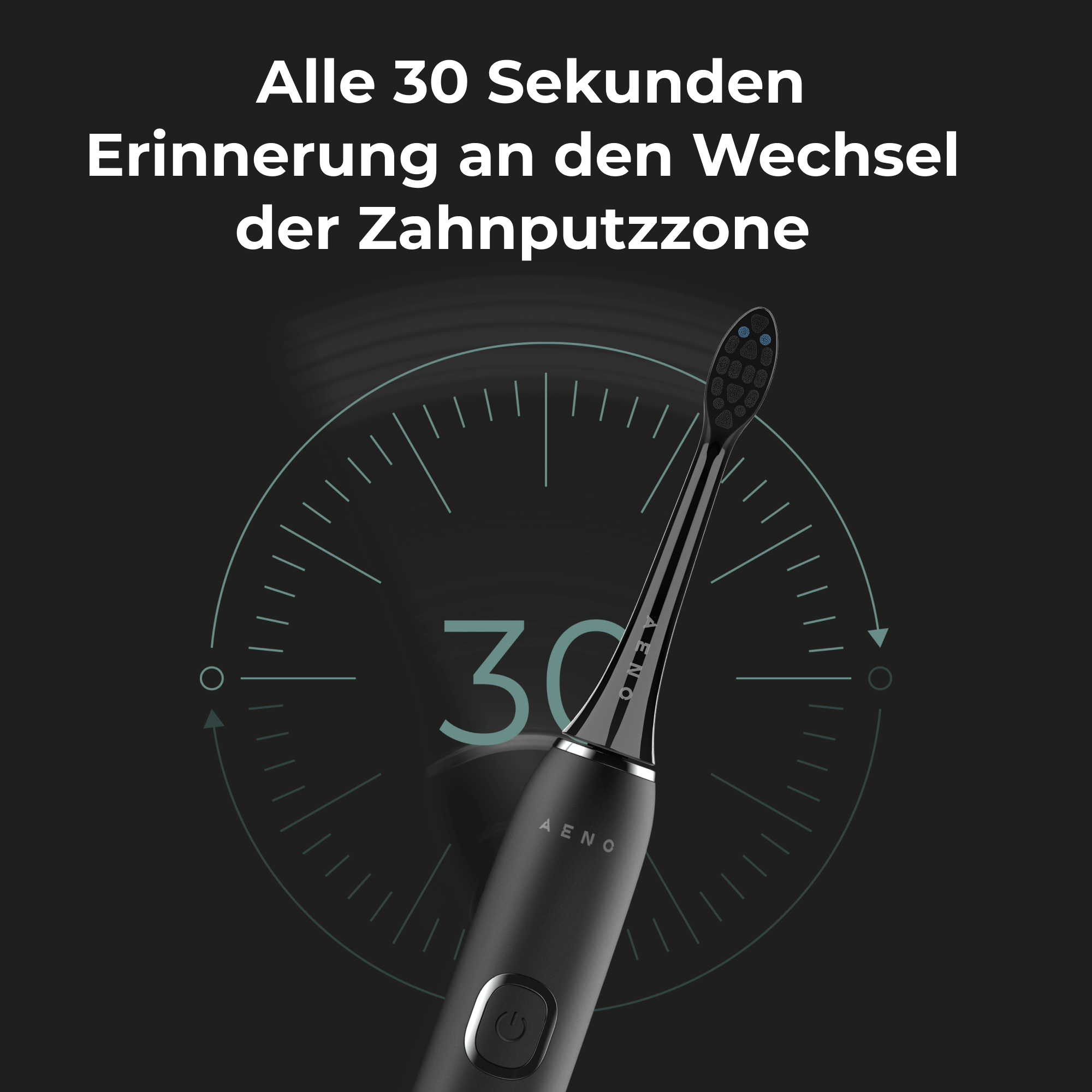 Schwarz Zahnbürste AENO Schall DB4 Elektrische
