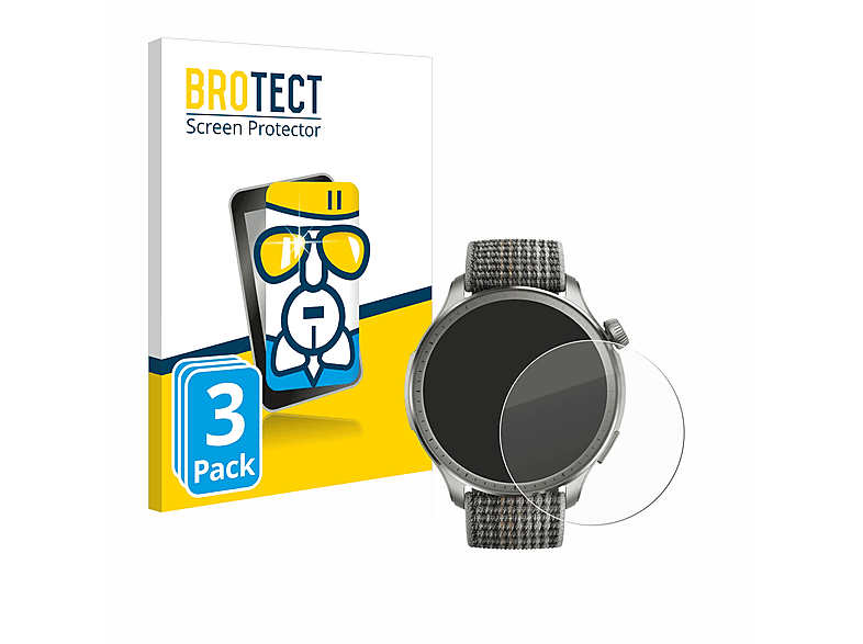 BROTECT 3x Schutzfolie(für Amazfit Huami klare Airglass Balance)