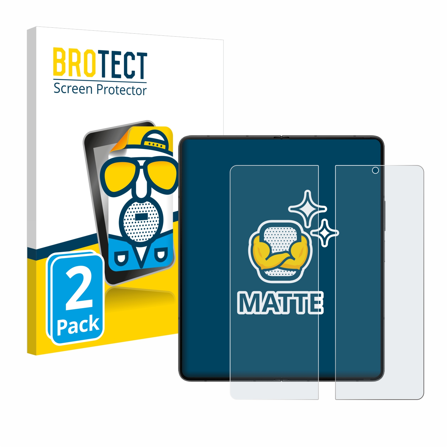 BROTECT 2x matte Schutzfolie(für 5) Z Fold Galaxy Samsung