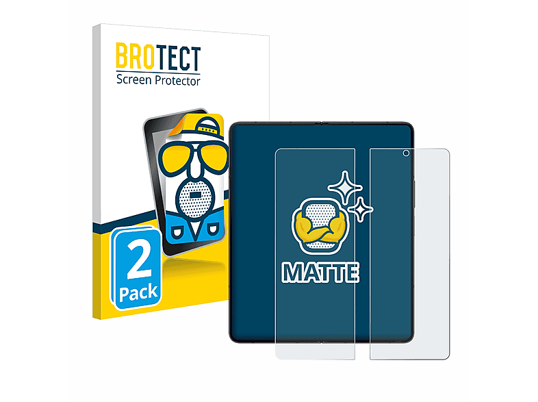 BROTECT 2x matte Schutzfolie(für Galaxy Fold Samsung Z 5)