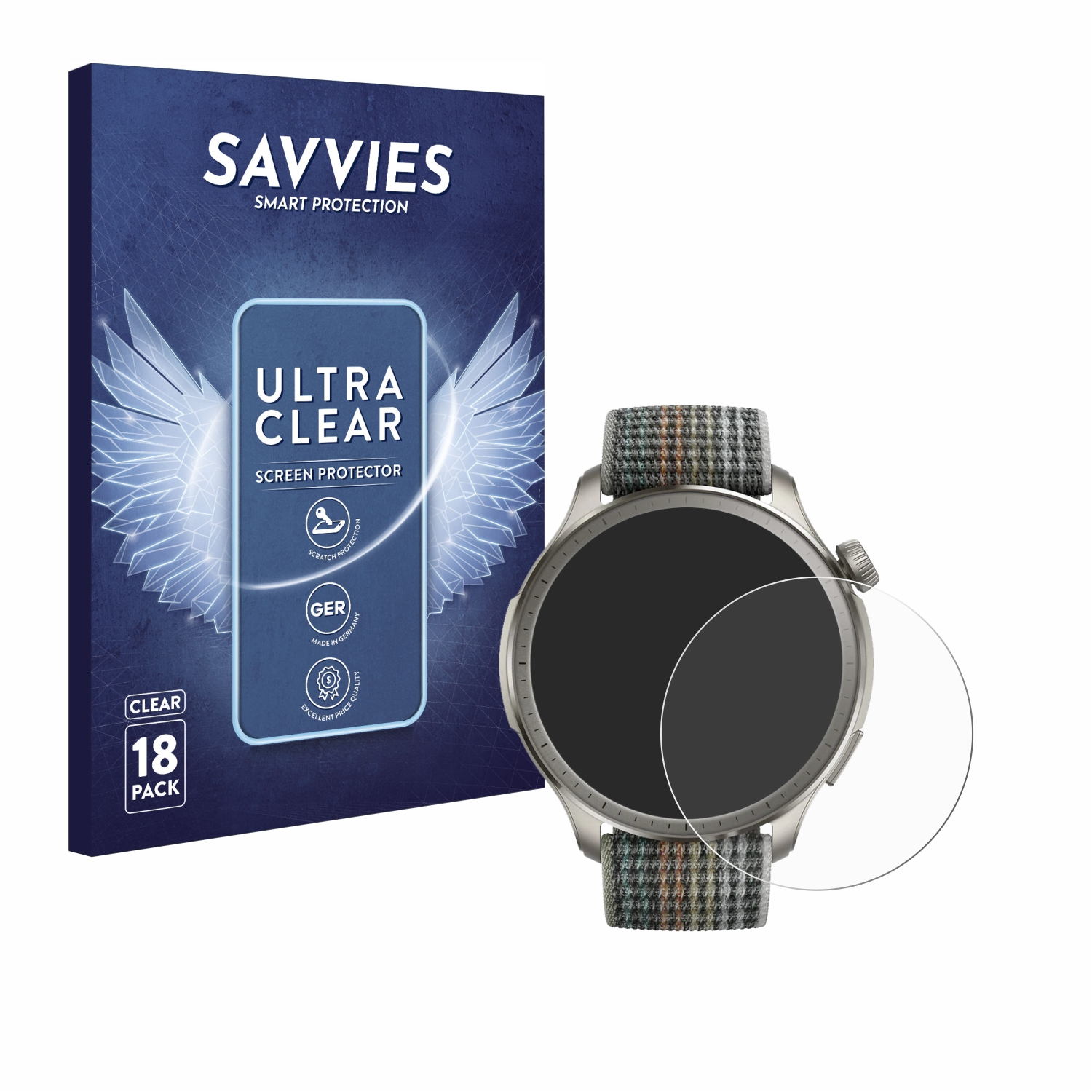 SAVVIES 18x klare Schutzfolie(für Huami Amazfit Balance)