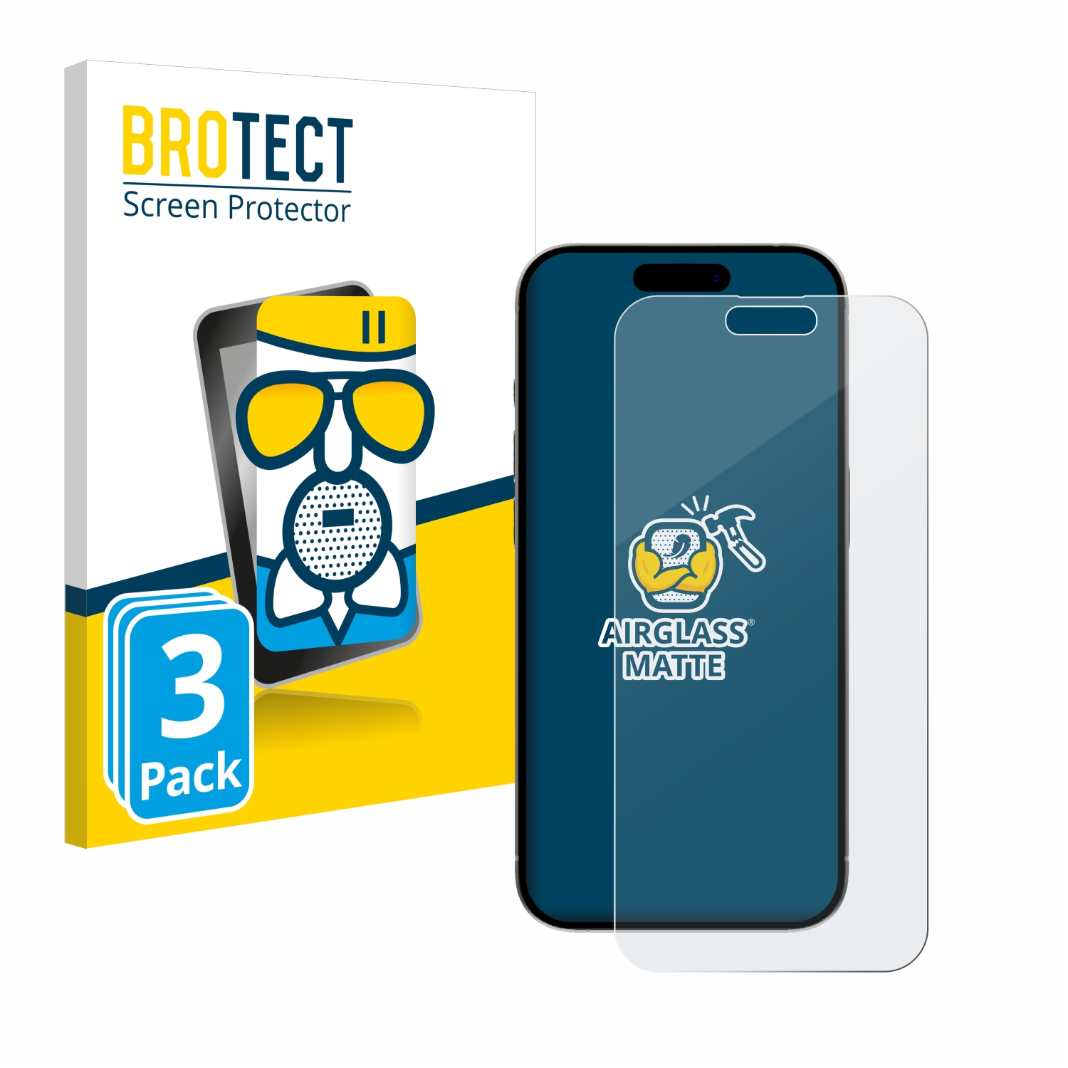 Pro iPhone BROTECT 3x matte 15 Max) Schutzfolie(für Apple Airglass