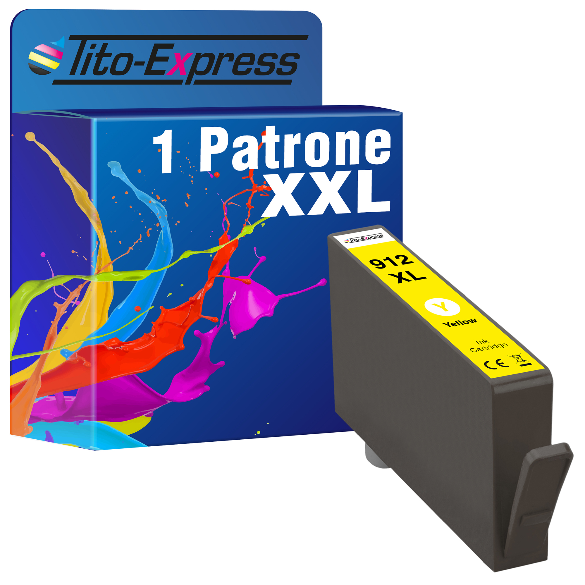 (3YL77AE) Yellow TITO-EXPRESS Tintenpatronen PLATINUMSERIE 912