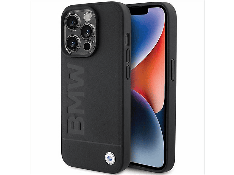 BMW Leder Hot Stamp Design Hülle, Backcover, Apple, iPhone 15 Pro Max ...