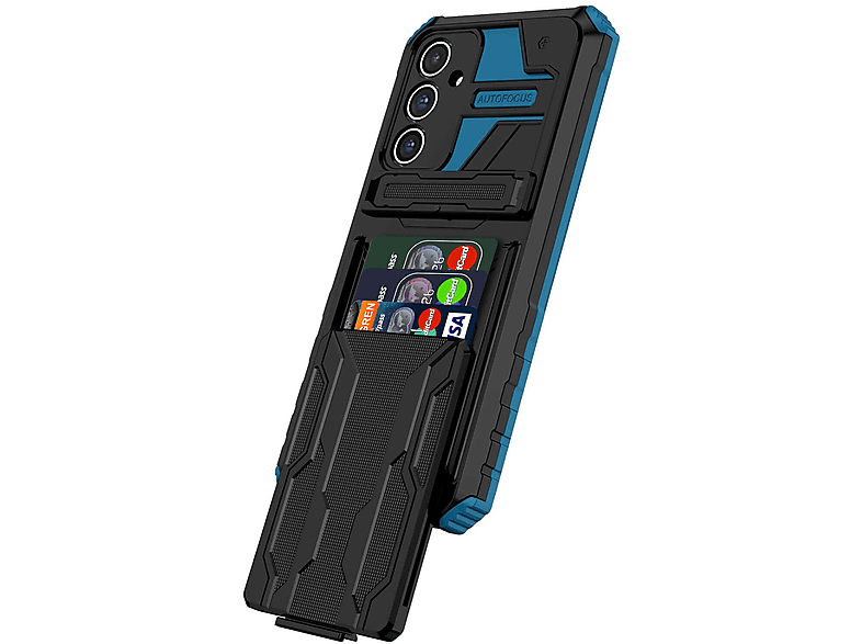 Shockproof Kartenfach, Armor mit A54 Galaxy 5G, Samsung, Backcover, Hülle Blau WIGENTO