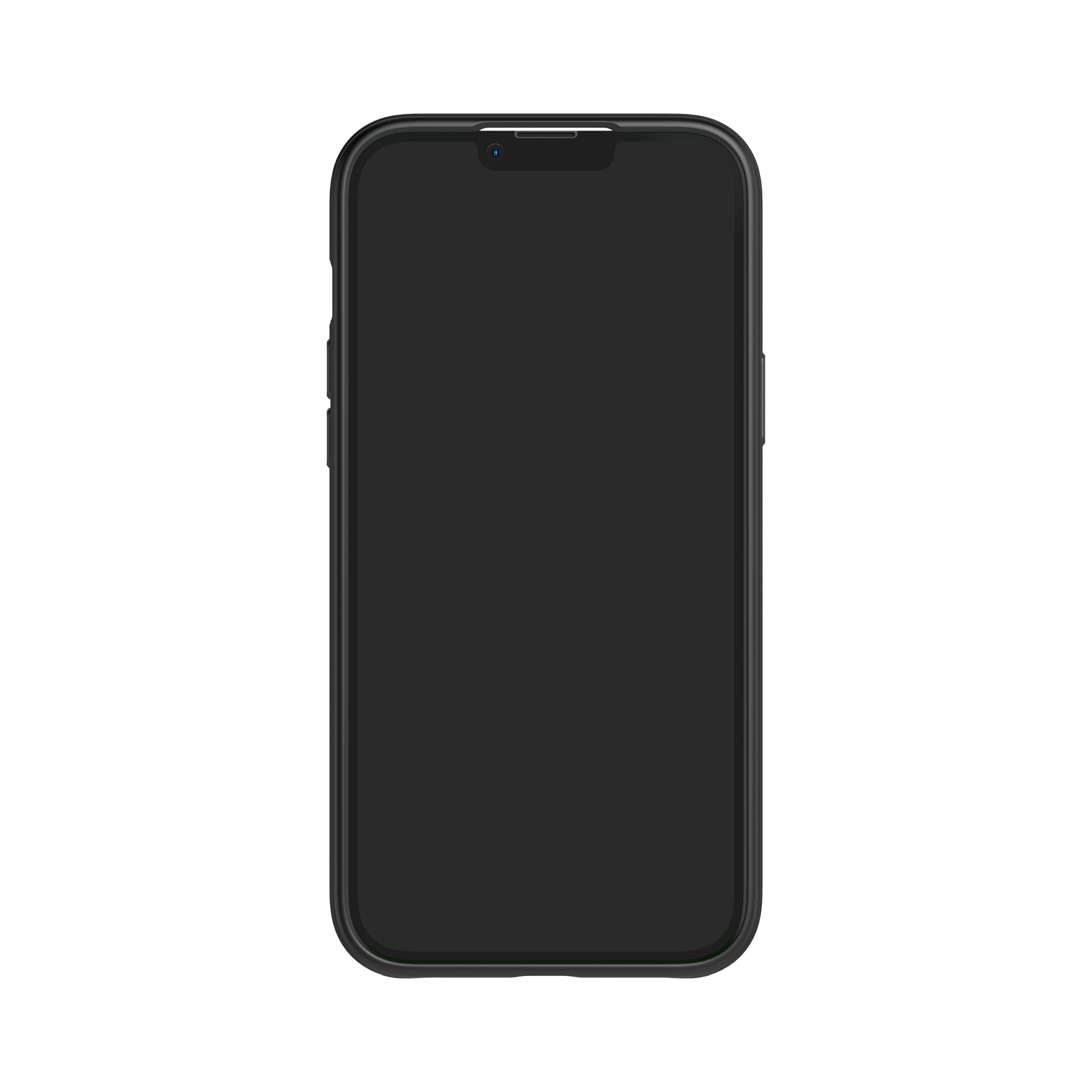Schwarzes Smartphone mit großem Bildschirm, das Display ist ausgeschaltet.