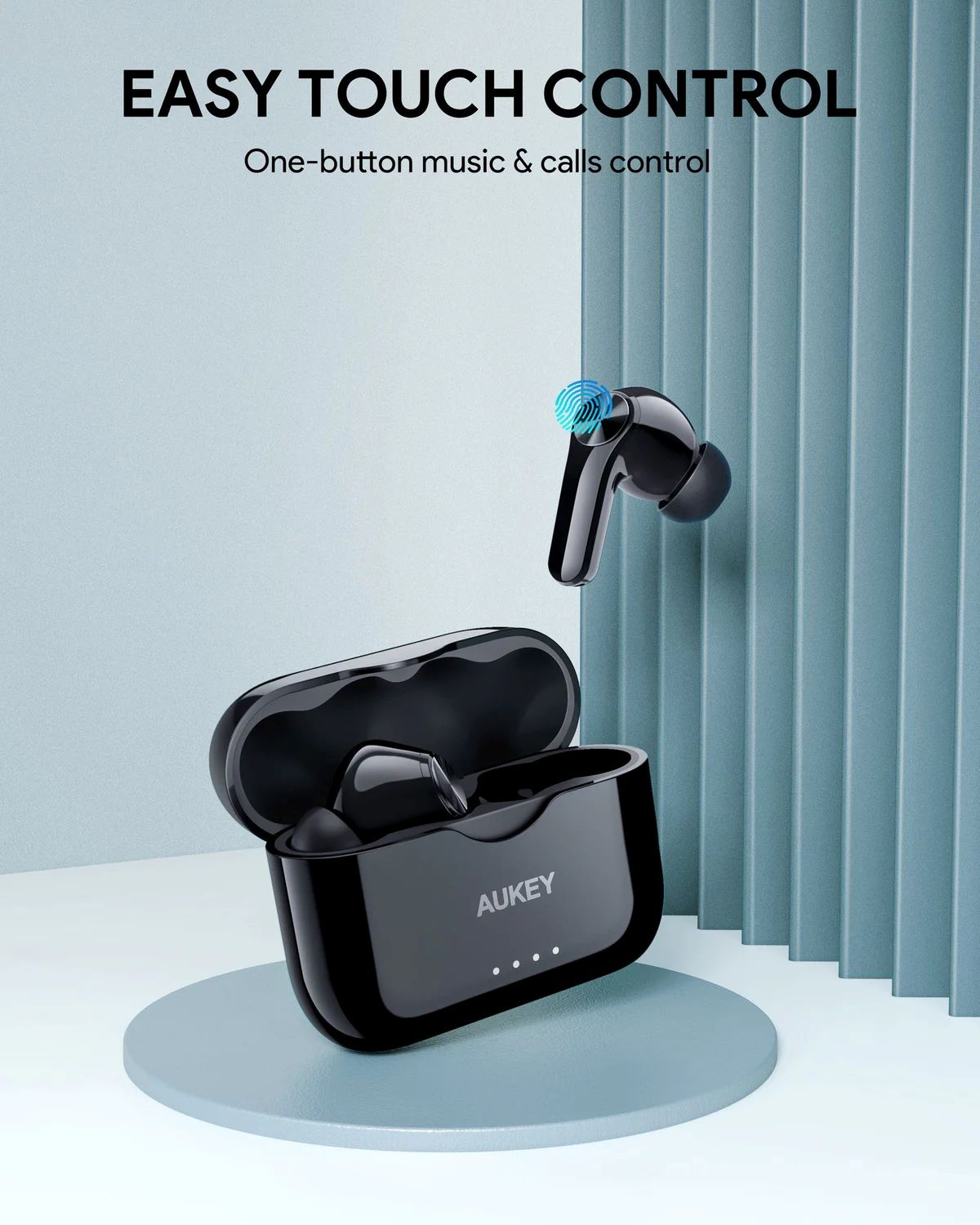 AUKEY In-ear Schwarz Bluetooth Kopfhörer Earbuds,