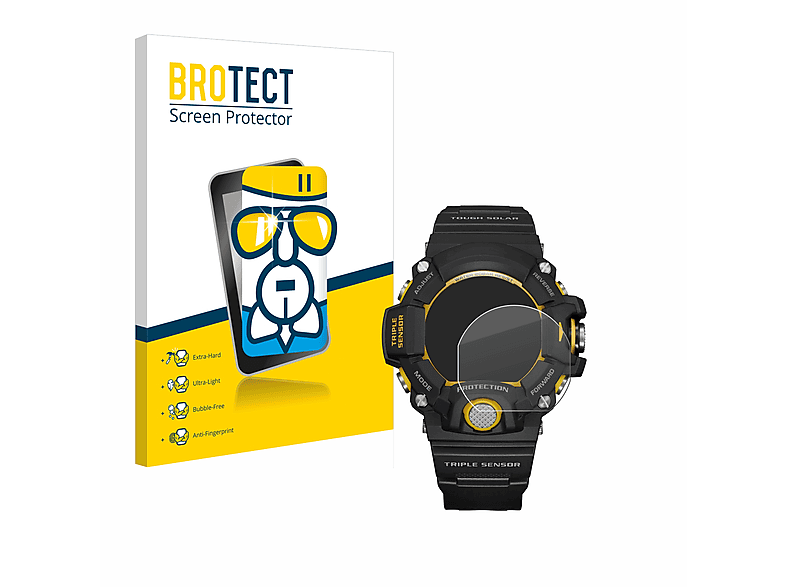 BROTECT Airglass Casio GW-9400Y-1) klare Schutzfolie(für G-Shock