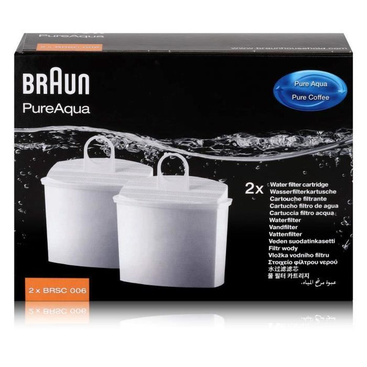 BRAUN BRSC006 - Kartusche * Wasserfilter für 2 Füllstoff Kaffeemaschine