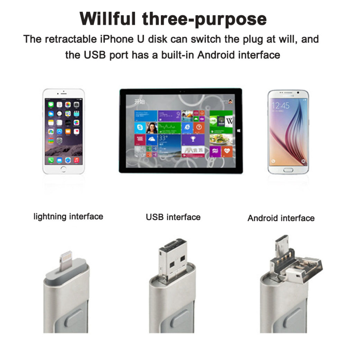 USB Stick 128GB USB Speicherstick,Metallgehäuse USB Sticks sind robust und sturzsicher,Ultra High Speed USB Stick Flash Laufwerk ist geeignet für PC/Tablet/Laptop,Mobiltelefon mit USB C