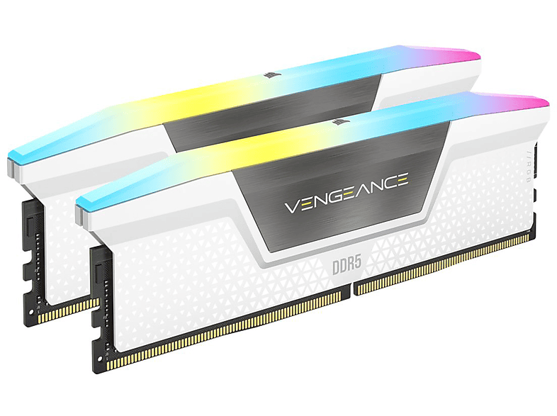 36-36-36-76, 32 DDR5 GB CORSAIR 1.25V, RGB, White Hsp Speicher-Kit 2x16GB,