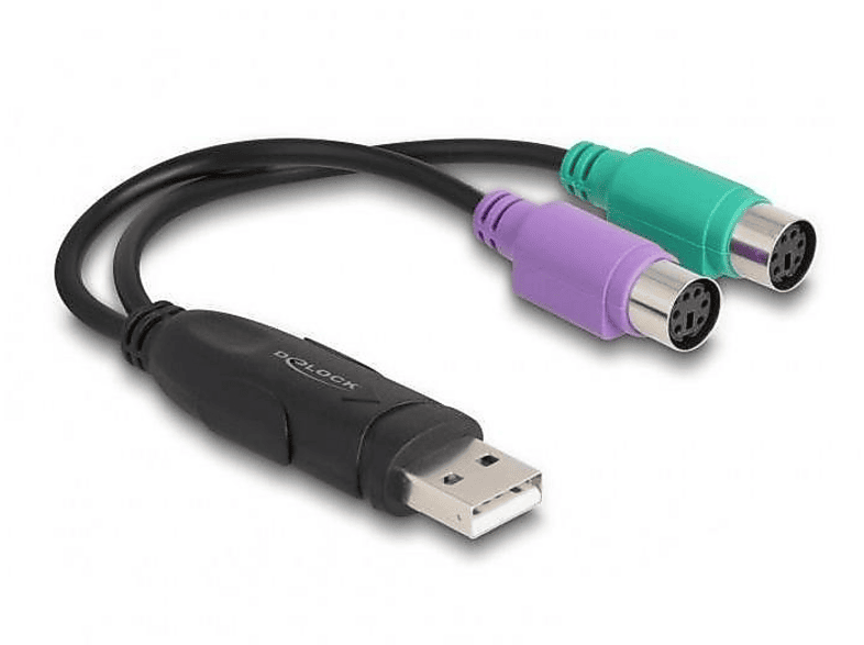 InLine 13342W câble PS/2 2 m Noir - Câbles PS/2 (2 m, Male connector / Female connector, Noir