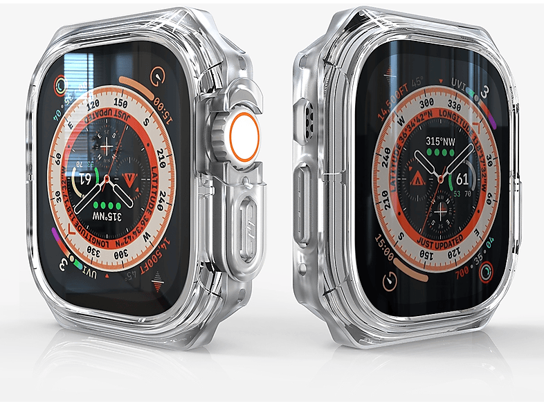WIGENTO Shockproof 1 Smartwatchhülle(für Ultra 2 Watch + Design 49mm) Hülle Apple