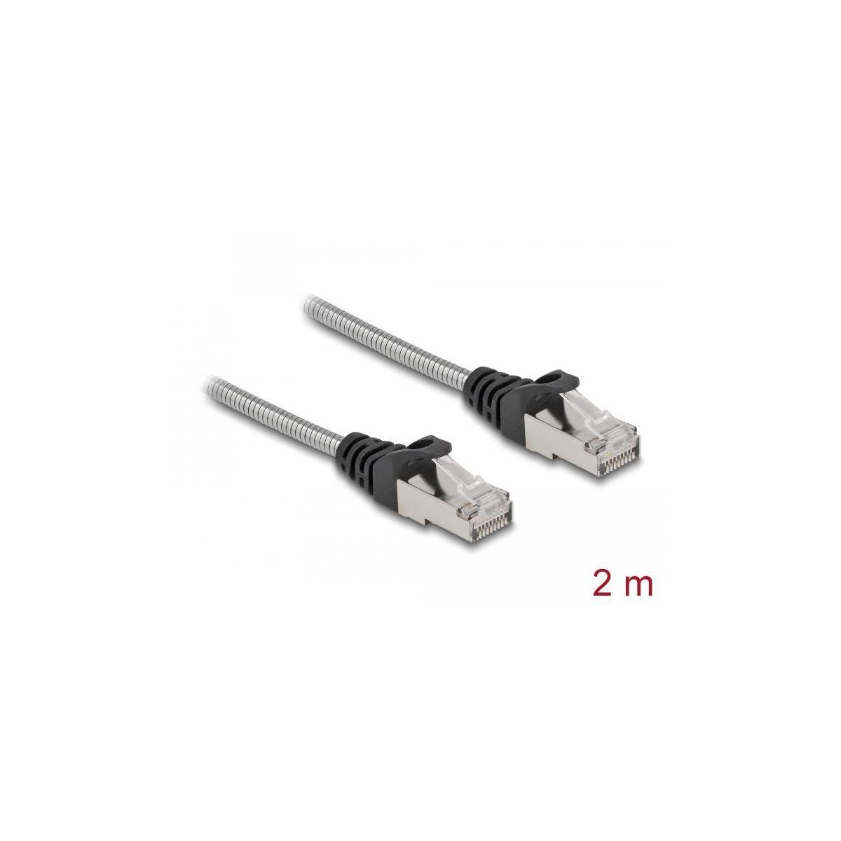80109 DELOCK Cat.6a, Patchcable Silber