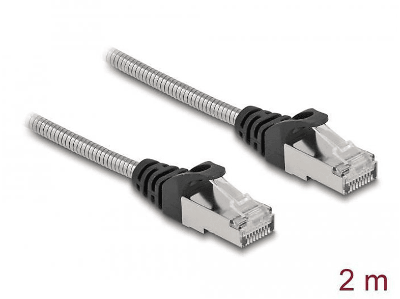 DELOCK 80109 Patchcable Silber Cat.6a
