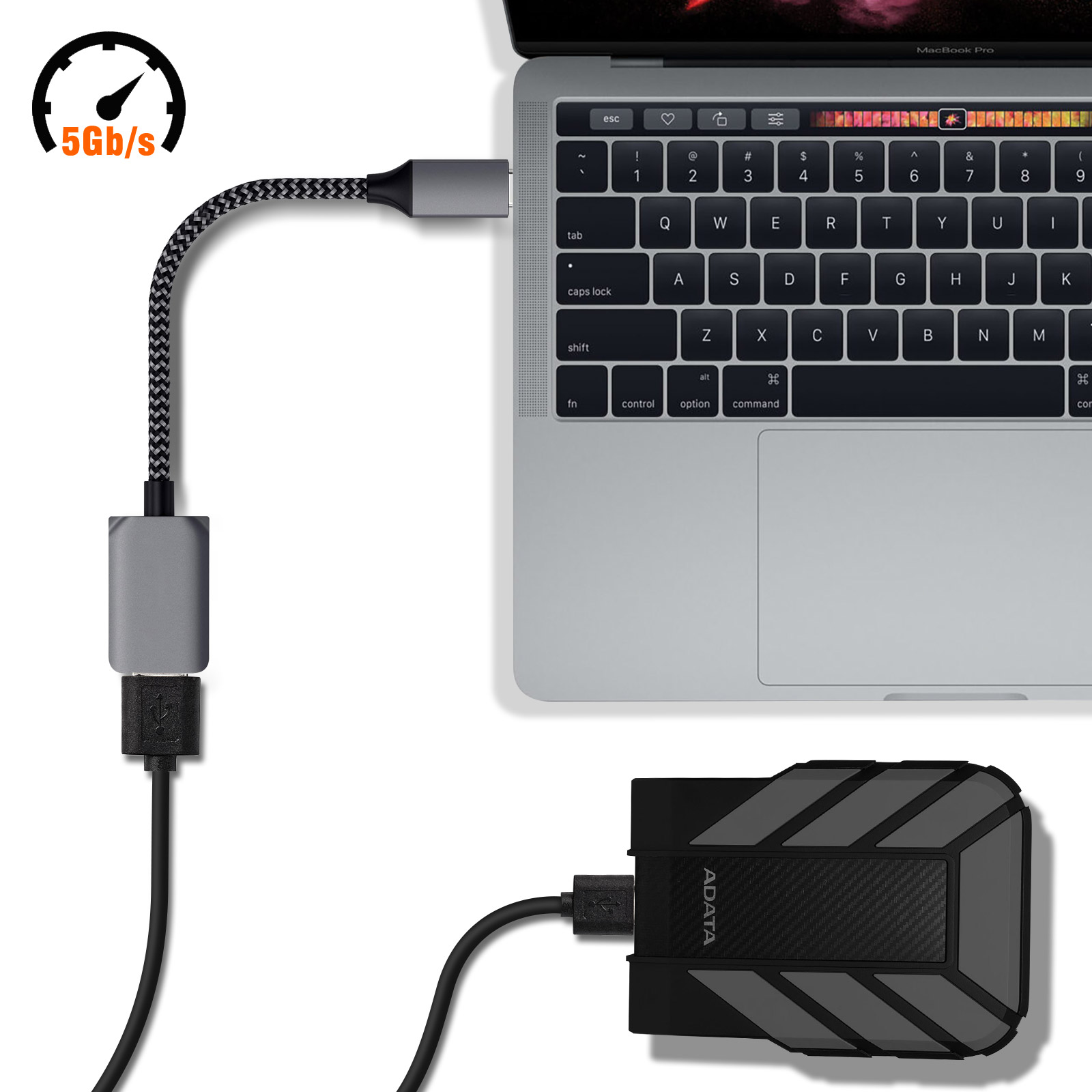 Universal, OTG Grau SATECHI Kabeladapter USB-C / USB