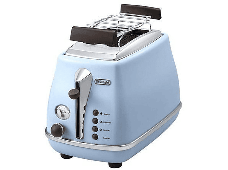 DELONGHI CTOV 2103.AZ Toaster Blau und Braun (900 Watt, Schlitze: 2)