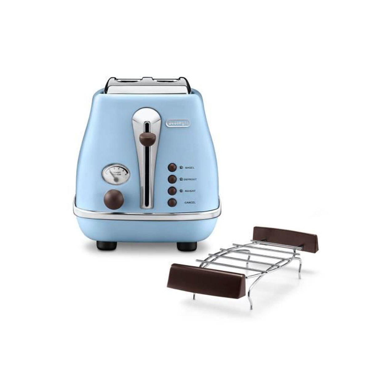 DELONGHI Toaster (900 Watt, und Braun CTOV 2103.AZ Blau Schlitze: 2)