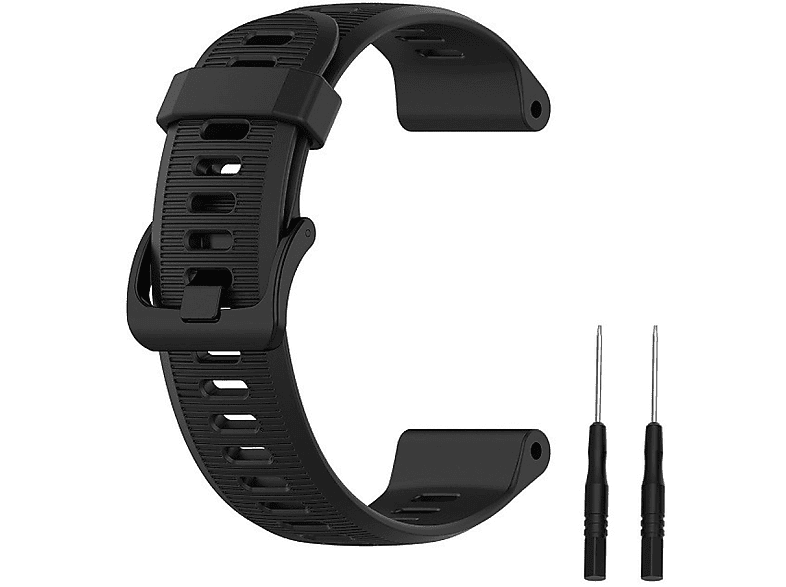 INF Uhrenarmband aus Silikon, Ersatzarmband, Garmin, Forerunner 945/935/Fenix 5, Schwarz