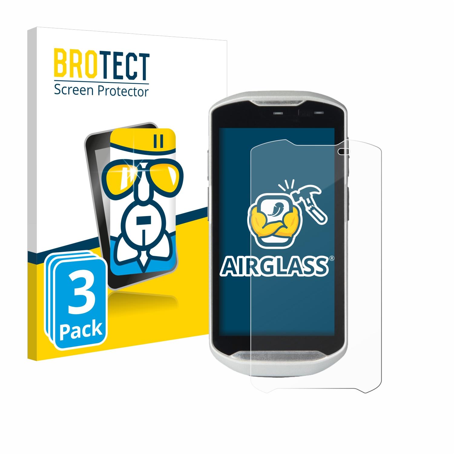 Airglass BROTECT klare 3x Schutzfolie(für TC51) Zebra