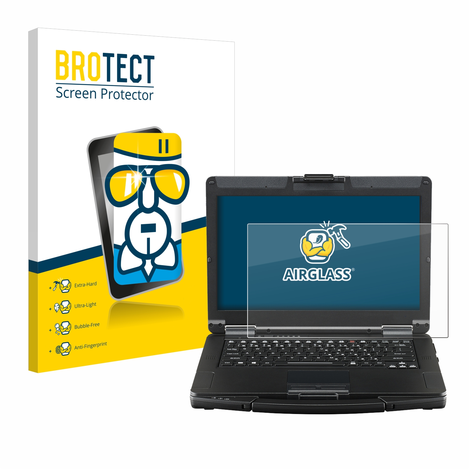 BROTECT Airglass Toughbook FZ-55 Touch) klare Schutzfolie(für Panasonic