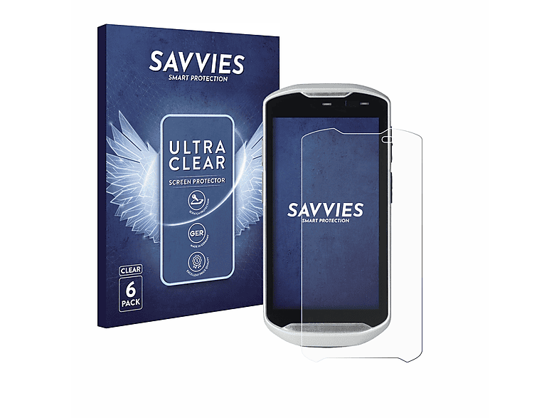 SAVVIES 6x klare Schutzfolie(für Zebra TC51)