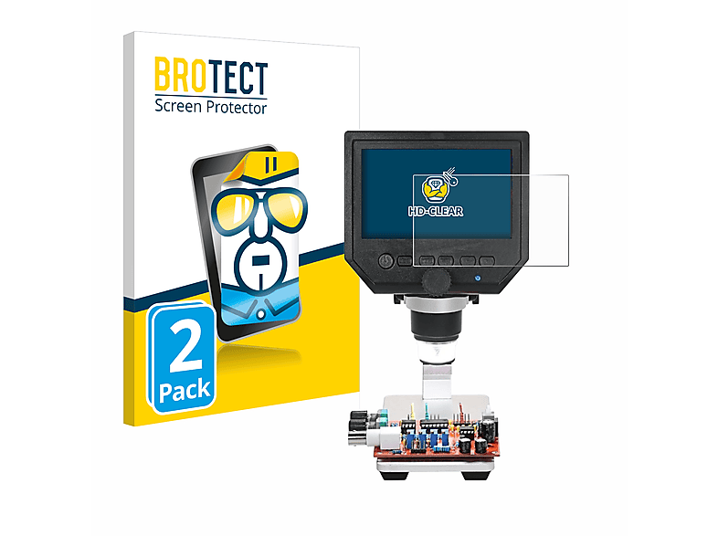BROTECT 2x klare Schutzfolie(für KKmoon Digital Mikroskop (4.3\