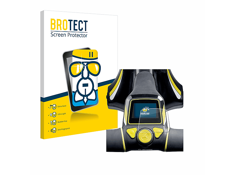 BROTECT Airglass klare Schutzfolie(für Motocaddy M3 Pro Electric Trolley)