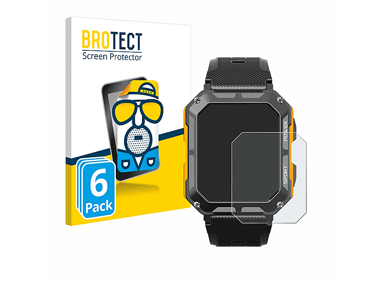 Indestructible Gear The matte BROTECT Smartwatch) 6x Schutzfolie(für Njord