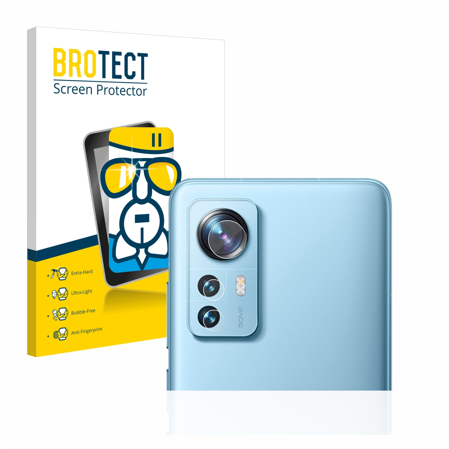 BROTECT Airglass klare (NUR 12X Kamera)) Xiaomi Schutzfolie(für