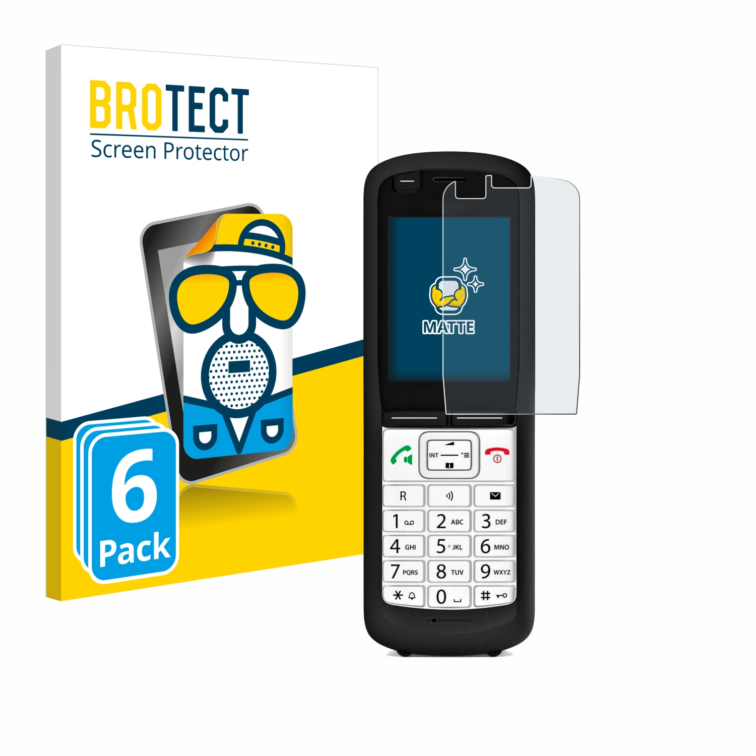 BROTECT 6x OpenScape R6) Unify matte Phone Schutzfolie(für DECT