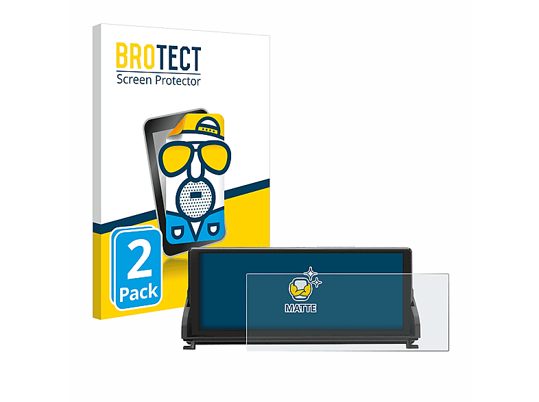 BROTECT 2x matte Schutzfolie(für BMW Z4 E89 2009-2016 Infotainment System 10.25\