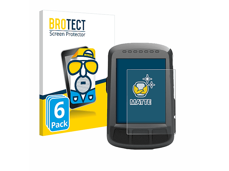 BROTECT 6x GPS) Schutzfolie(für Bolt matte Wahoo Elemnt