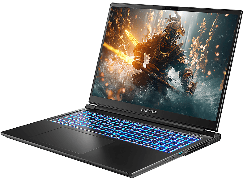 CAPTIVA Advanced Gaming I77-350, Gaming-Notebook mit 16 Zoll Display Core™ i9 Prozessor, 16 GB RAM, 1000 GB SSD, schwarz