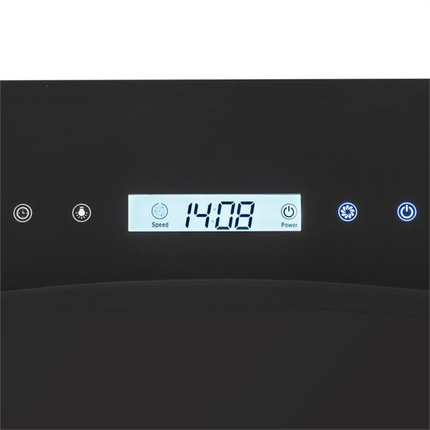Pannello di controllo nero con display digitale '1408' e diversi pulsanti.
