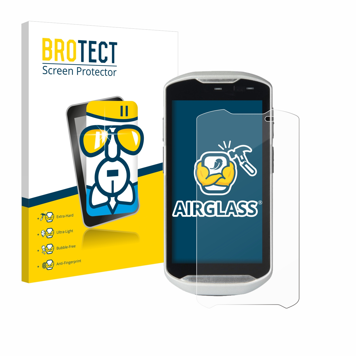 BROTECT Airglass klare Schutzfolie(für Zebra TC51)