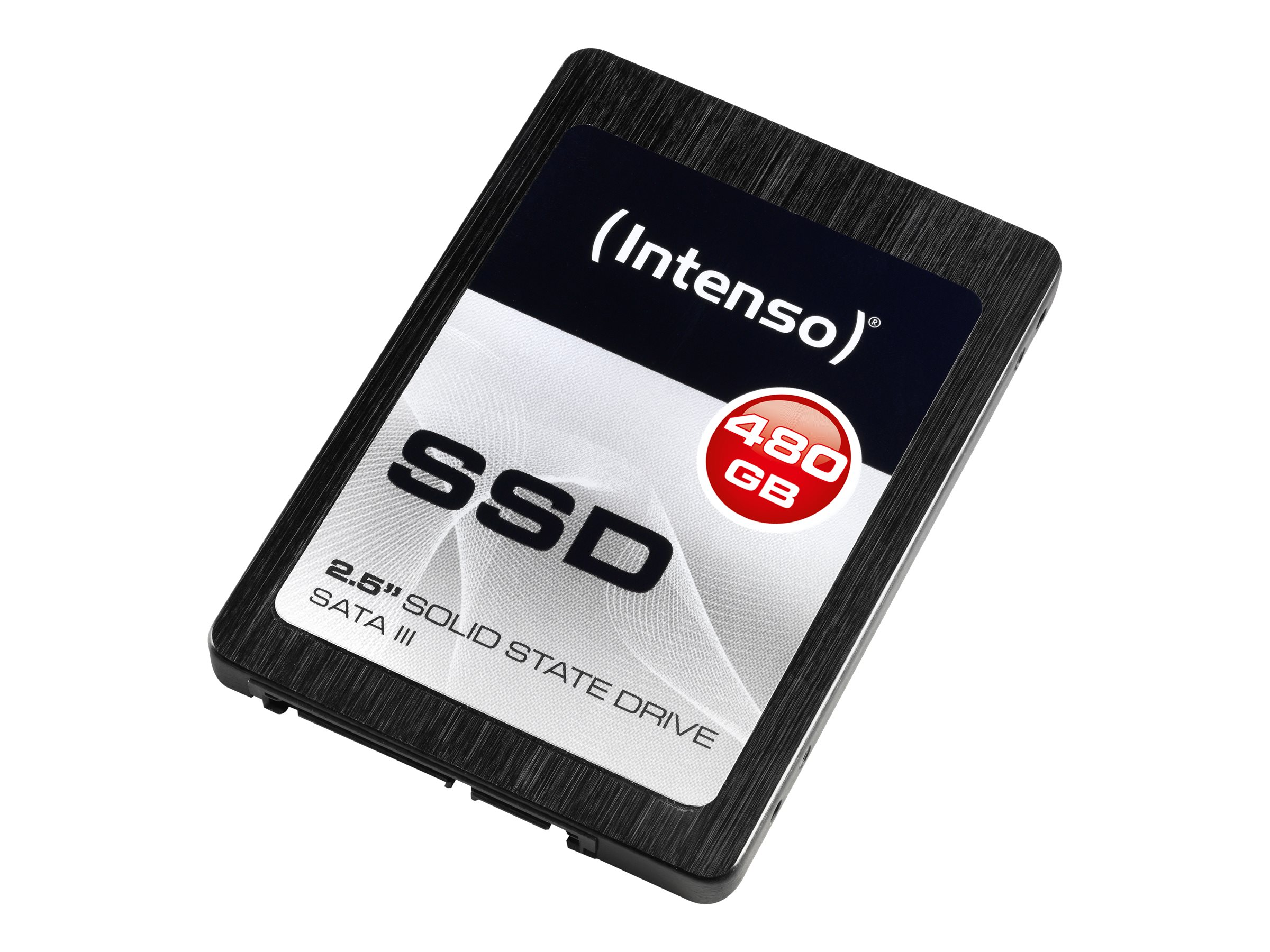 Dysk SSD z czarną obudową i etykietą z napisem SSD 480 GB.