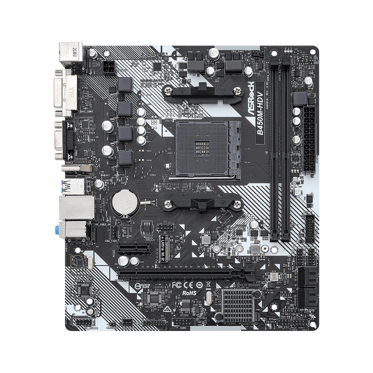 ASROCK B450M-HDV R4.0 Mainboard black