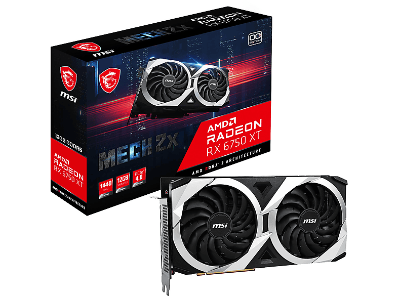 Tarjeta gráfica - MSI MSI Radeon RX 6750 XT MECH 2X 12G OC AMD 12 GB GDDR6