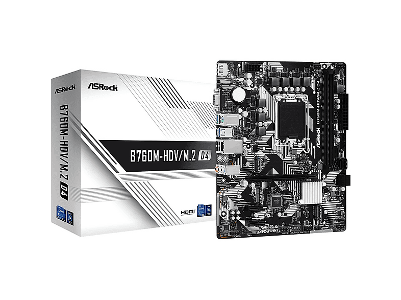 ASROCK B760M-HDV/M.2 D4 Mainboard Rot