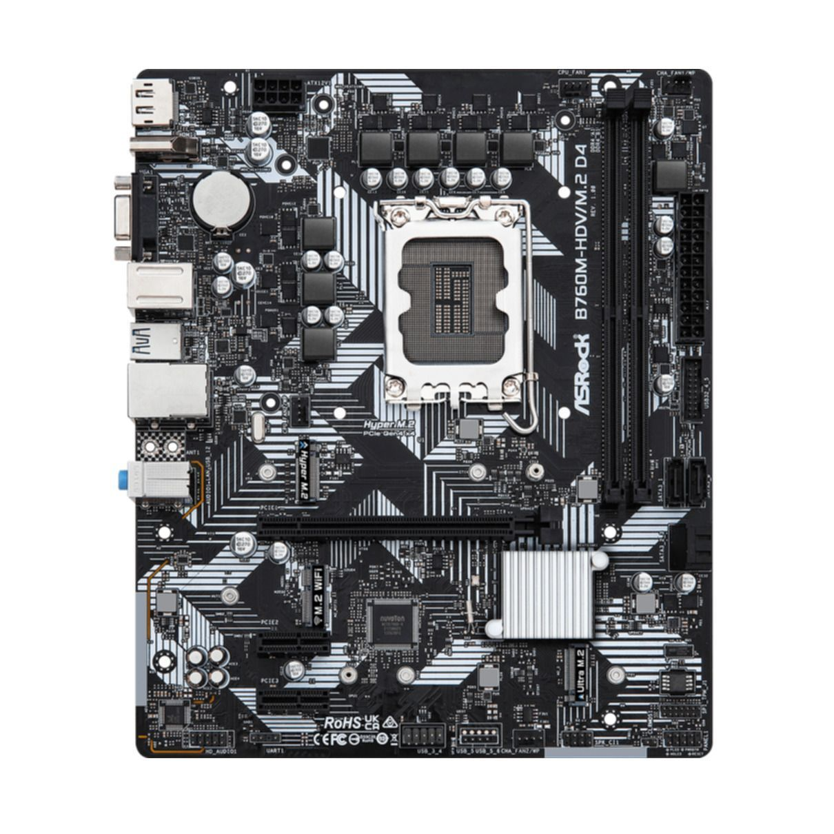 ASROCK B760M-HDV/M.2 D4 Mainboards schwarz;silber