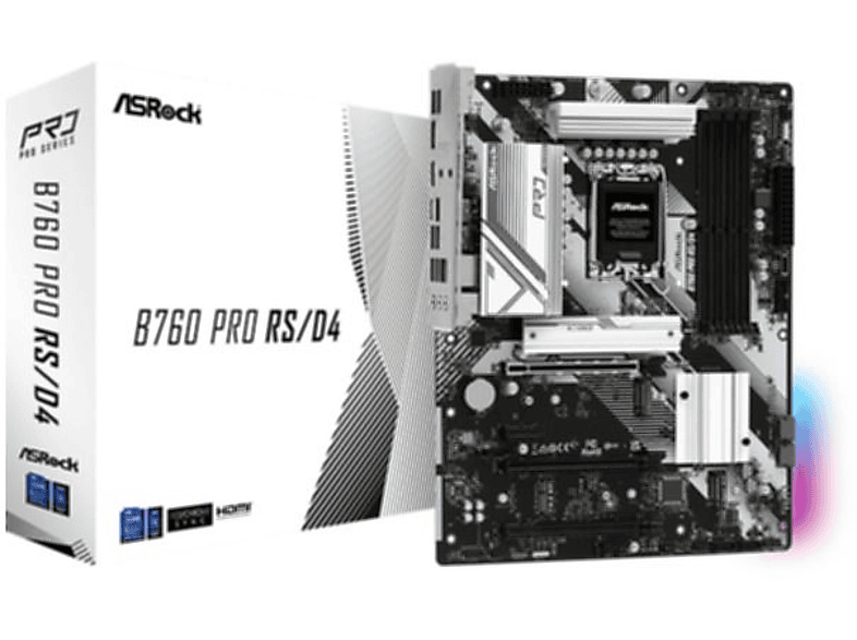 ASROCK B760 Pro RS/D4 Mainboards schwarz;silber