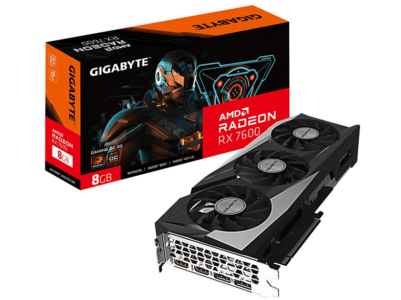 Tarjeta gráfica - GIGABYTE Radeon RX 7600 GAMING OC 8G