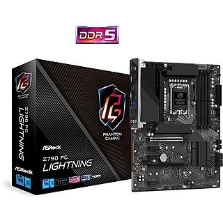 Placa base  - Z790 PG Lightning ASROCK, ATX, ATX, Intel Z790, LGA 1700, Negro