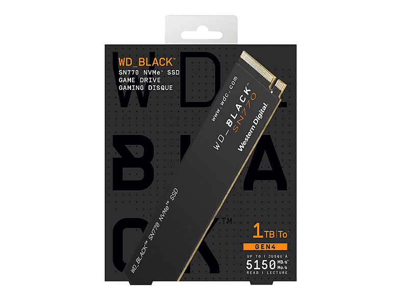 SSD INTERNO WD WDS100T3X0E SN770 1 TB, 5150 Mbyte/s, USB 1.1
