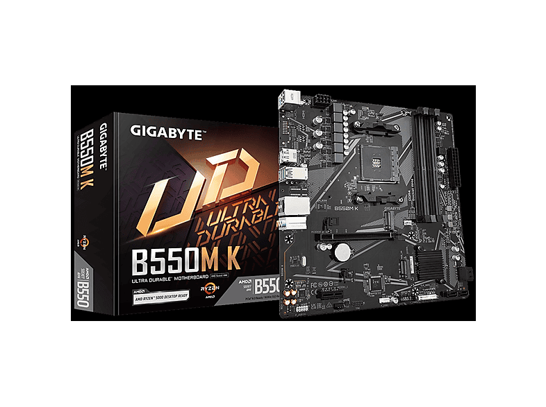 GIGABYTE B550M K Mainboard Braun