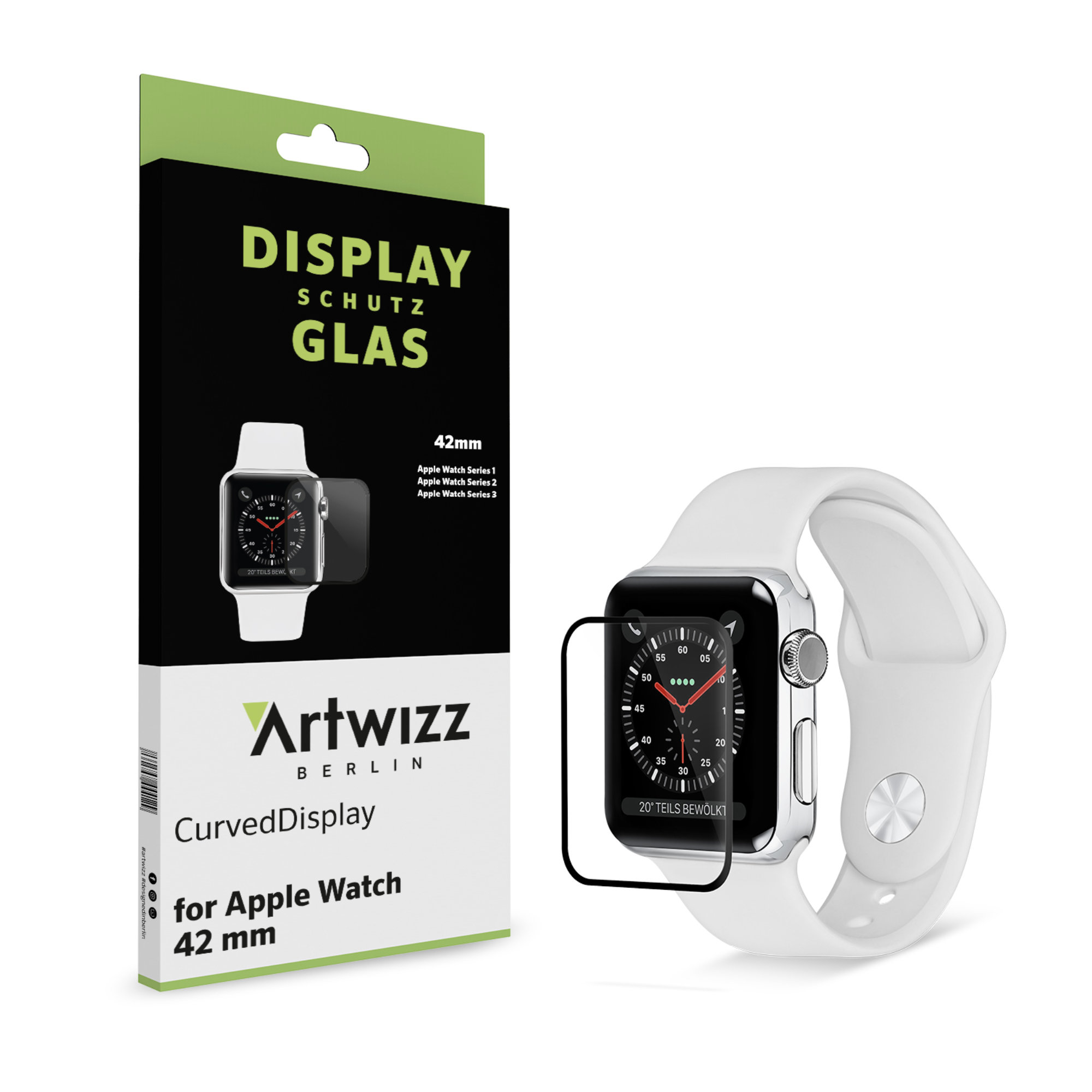 2, 3 Displayschutz(für 1, ARTWIZZ Apple CurvedDisplay (42mm)) Series Watch Watch Apple