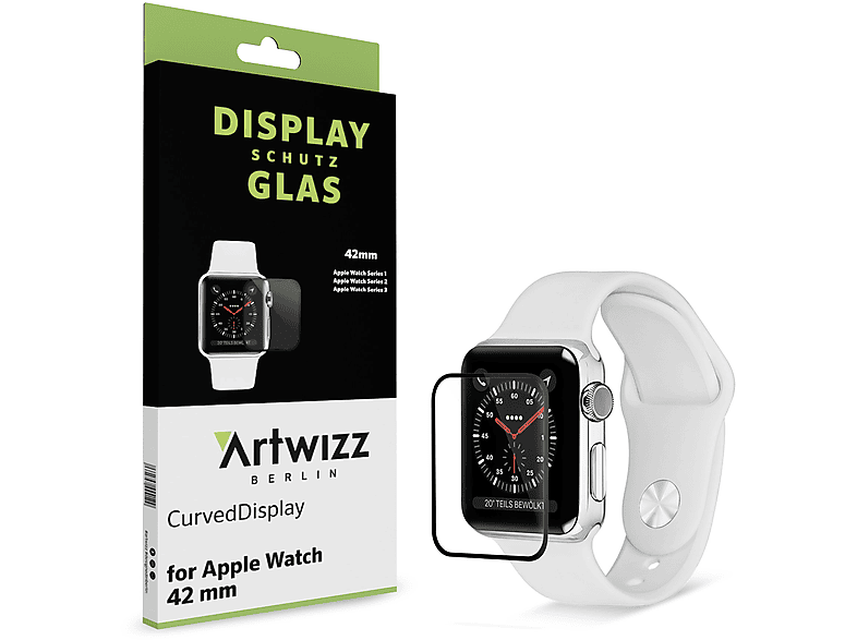 ARTWIZZ CurvedDisplay Apple Watch (42mm)) 2, 3 Apple Displayschutz(für 1, Series Watch